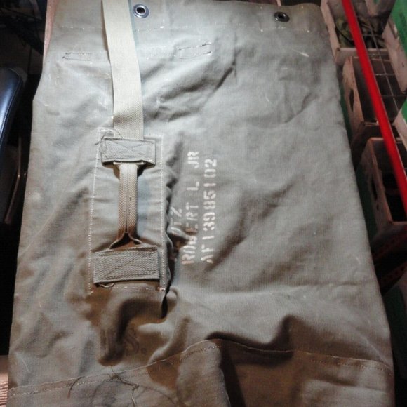 OD-107 GREEN HEAVY DUTY MILITARY TOP LOAD DUFFLE U.S. ARMY DUFFLE BAG SI 1334